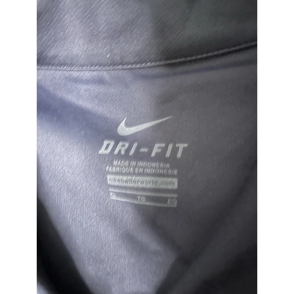Nike Dri Fit Ole Miss Rebels Soccer Polo Shirt Men's Size XL Blue Short Sleeve